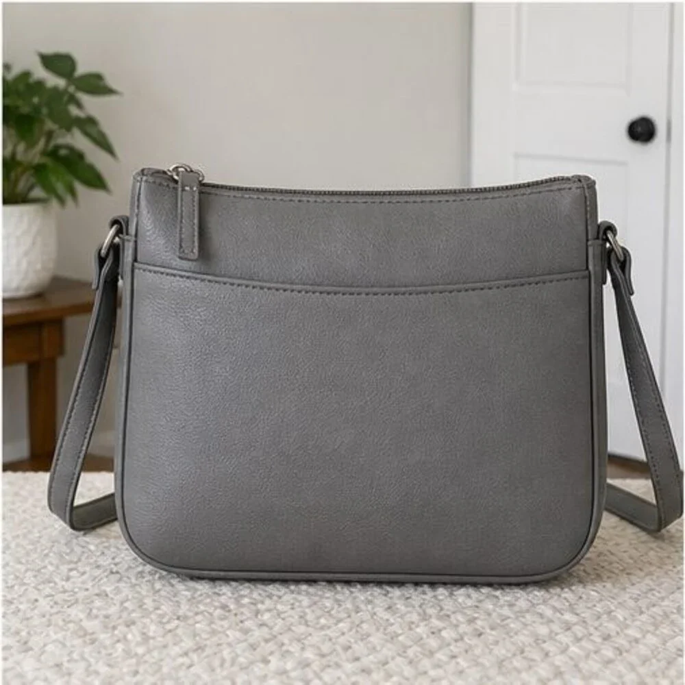 Olive Suede Crossbody Bag